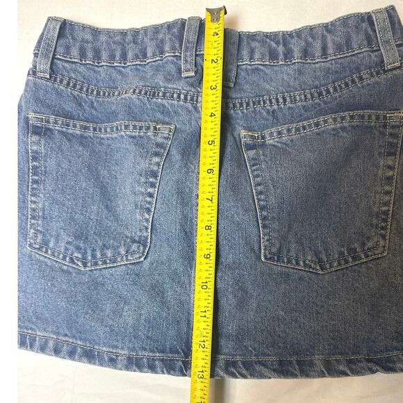 Wild Fable Women’s 100% Cotton Denim zipper Mini Skirt With‎ Patches Button 4 - Picture 6 of 8